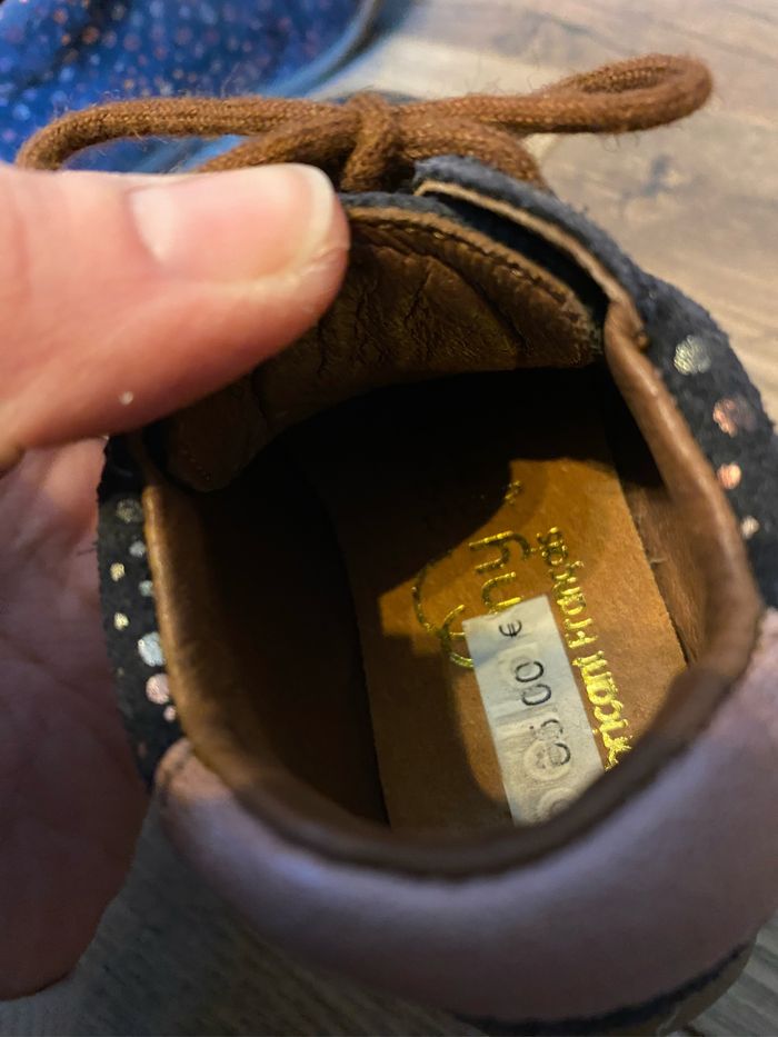 Chaussures enfant T23 bleues à pois colorés - photo numéro 7