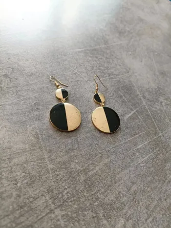 Boucles d'oreilles pendantes à ronds