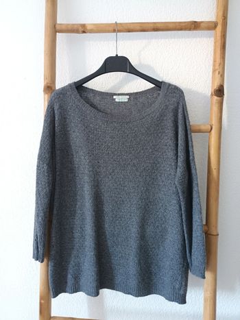 Joli pull en cachemire gris Stile Benetton taille S/M