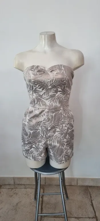 Combishort bustier crème beige rose etam 36