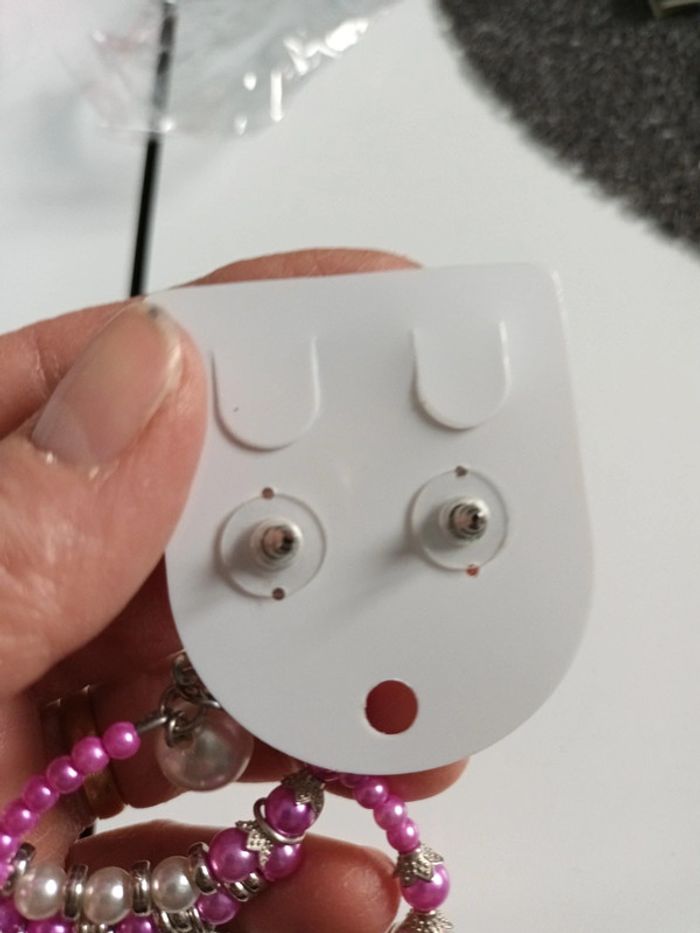 Boucle fantaisie rose arbre de vie - photo numéro 3