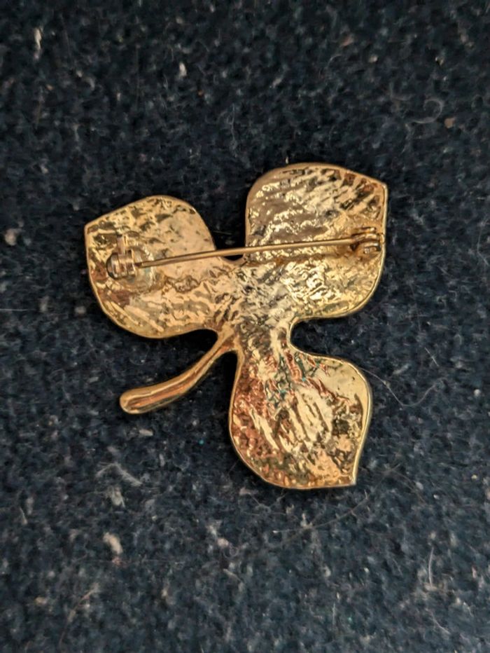 Broche vintage trèfle - photo numéro 2