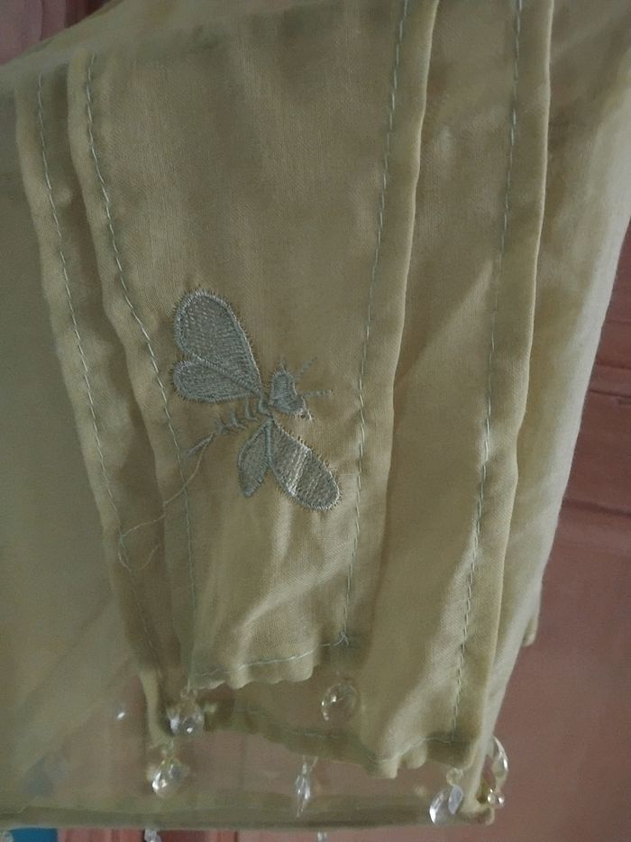 Abat jour en tissu vert anis - photo numéro 5