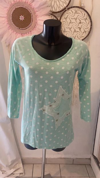 T short verre à petit pois 100% coton