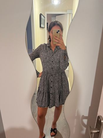 Robe manche longue à  motif