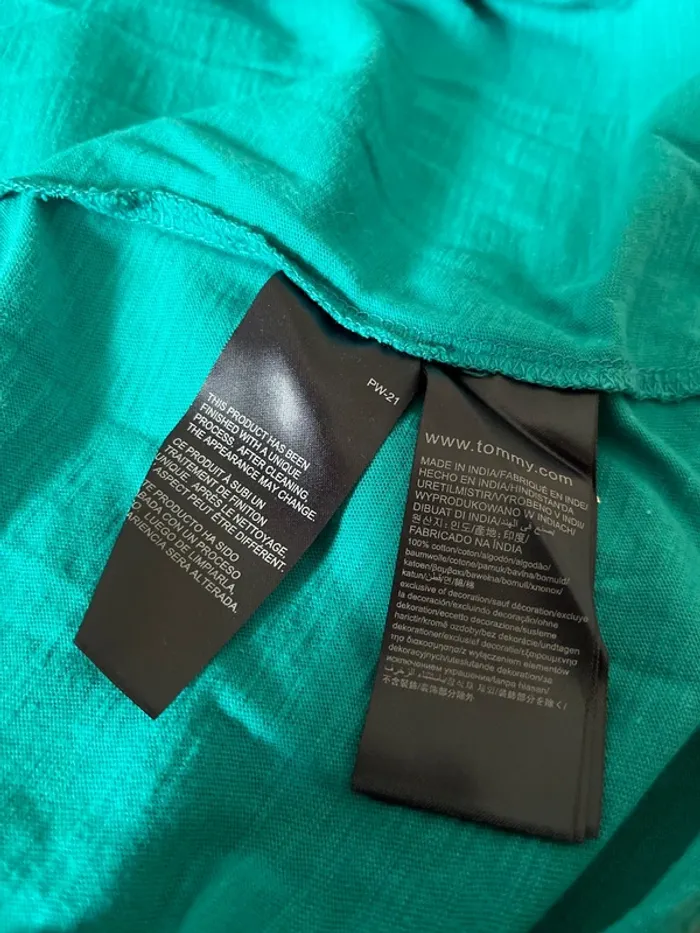 T-shirt Tommy Hilfiger turquoise - photo numéro 4