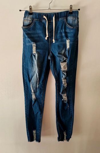 Pantalon Jean Skinny, style déchiré à trou - Taille M