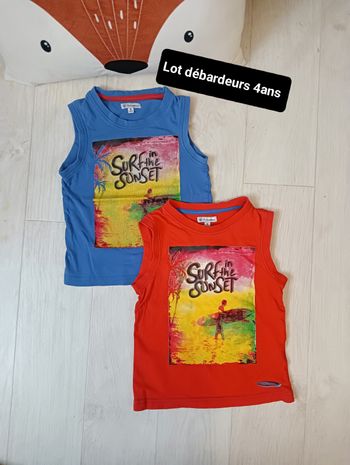 Lot débardeurs 4ans garçon 