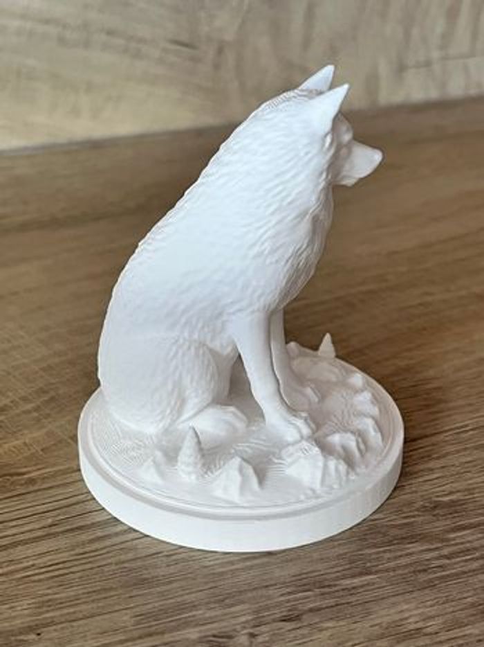 🐺 Figurine Loup Blanc – Objet déco - photo numéro 5