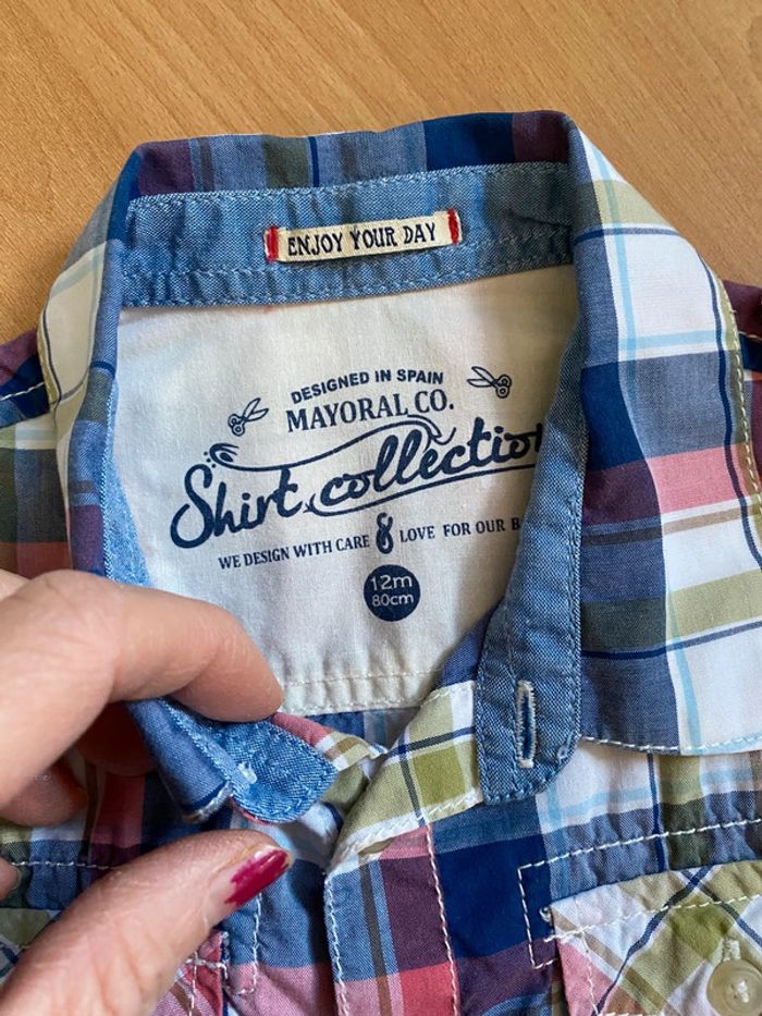 Chemise manches courtes Mayoral Taille 18 M - 80 cm - photo numéro 4