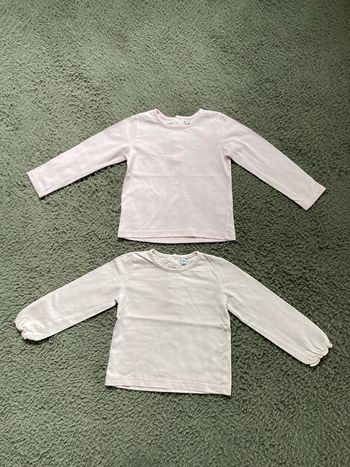 Lot de 2 tee-shirts ML rose pâle 23 mois