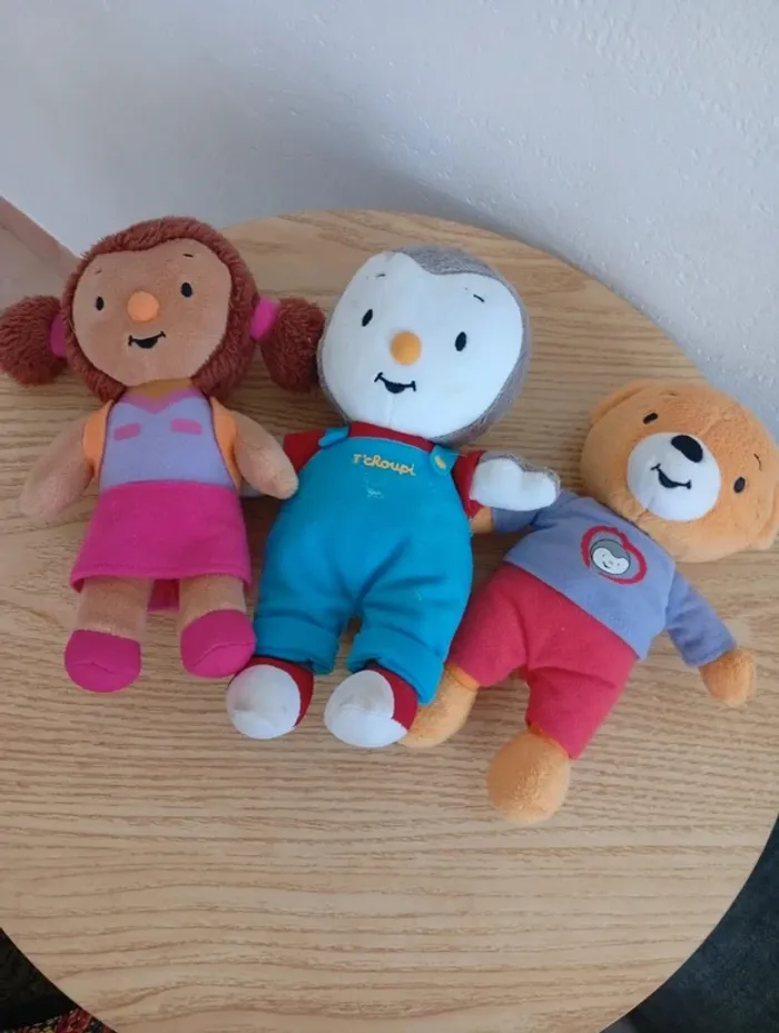 Lot 2 peluches T'choupi lalou