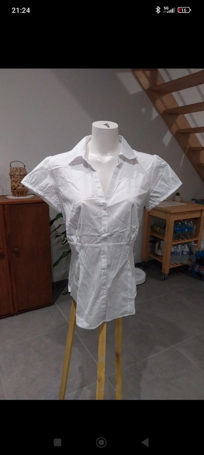 Chemise blanche Phildar taille 38 - photo numéro 1