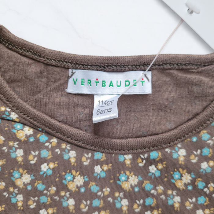 T-shirt floral pour enfant fille 6 ans manches longues Neuf vertbaudet - photo numéro 5