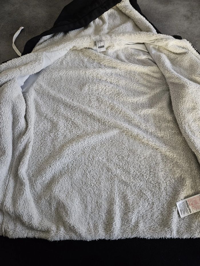 Gilet entièrement fourré à capuche femme - Taille S / 36 - Domyos - Noir et blanc - photo numéro 6