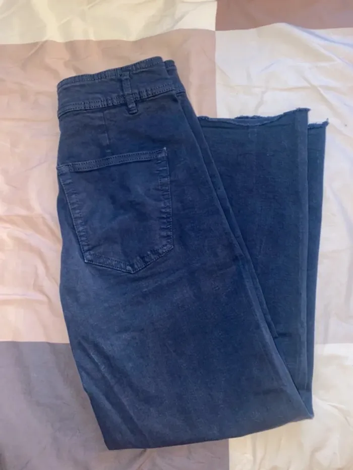 Pantalon stradivarius T36 bleu marine - photo numéro 4