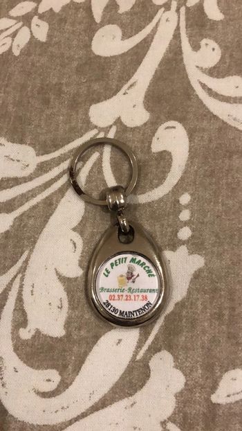 Jeton de caddie porte clef