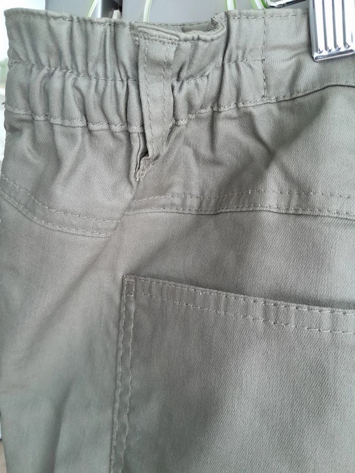 Pantalon couleur kaki, coton ciré, taille 50, Marque Blanche Porte - photo numéro 7