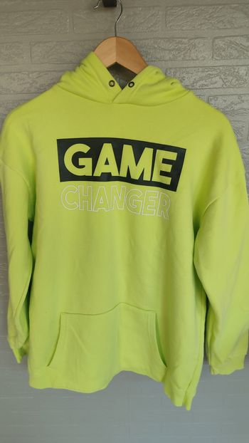 Sweat a capuche t 14 ans vert anis