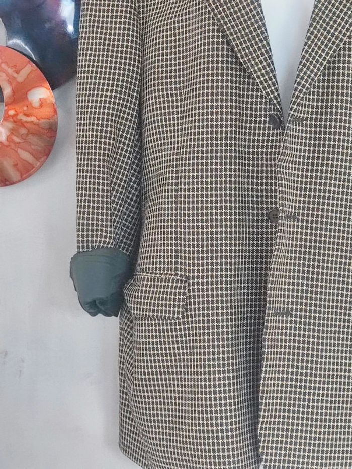 Blazer oversize vintage à carreaux Pierre Cardin - photo numéro 4