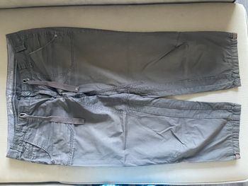 Pantacourt en Toile de Coton - Esprit - Taille 40 - Gris Beige / Taupe - Très bon état