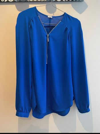 Blouse bleu électrique l