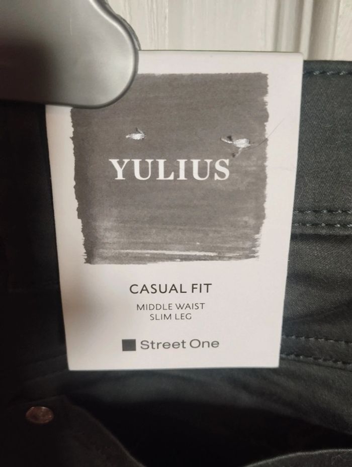 Neuf Jean slim Street One Yulius gris kaki taille 32/26 (36) - photo numéro 3