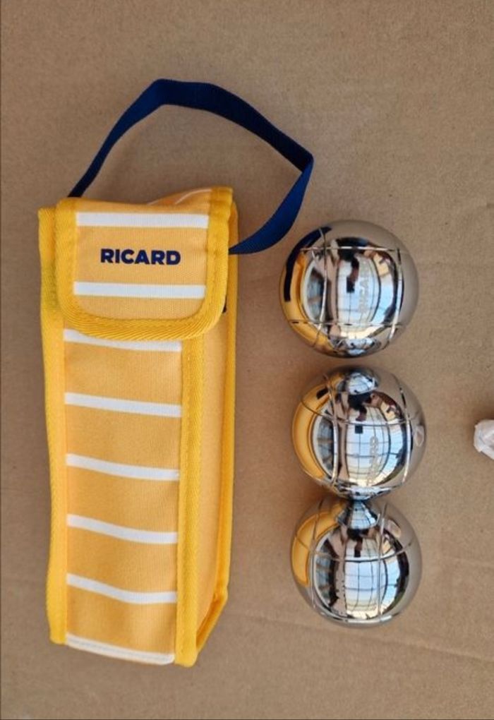 Ricard, boule de pétanque avec cochonnet et sacoche - photo numéro 2