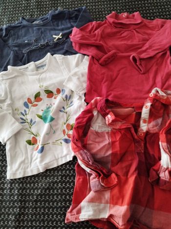 Lot blouses à longues manches taille 9 mois