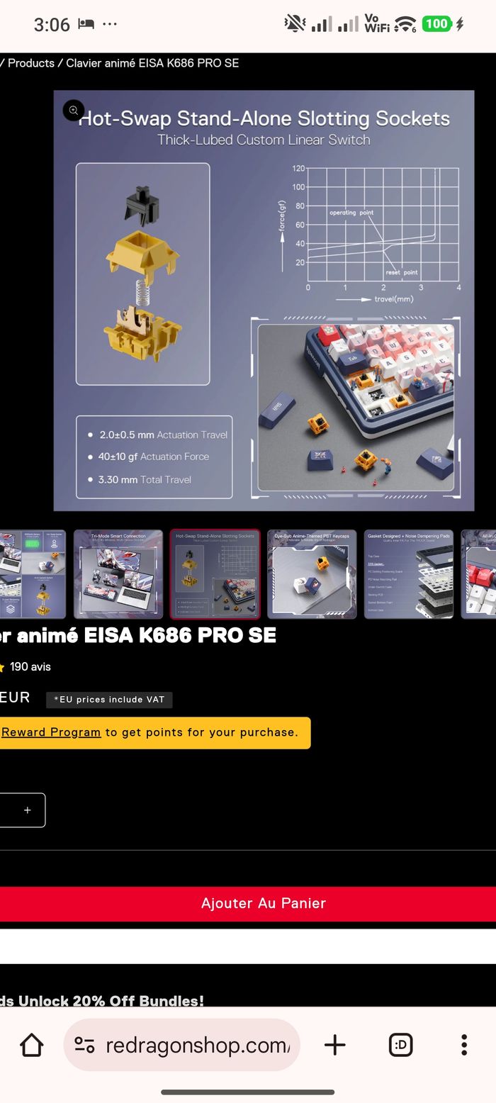 Négociable Clavier redragon eisa rgb - photo numéro 5