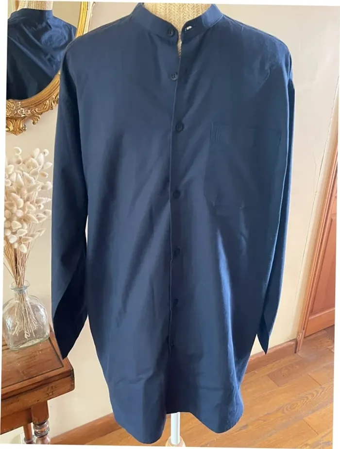 Chemise à Manches Longues - Couleur Bleu Marine - Taille M - photo numéro 2