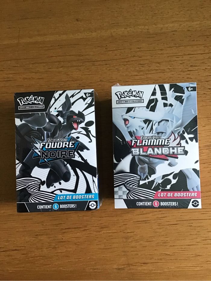 Lot bundles flamme blanche foudre noire cartes Pokémon EV10.5 12 boosters