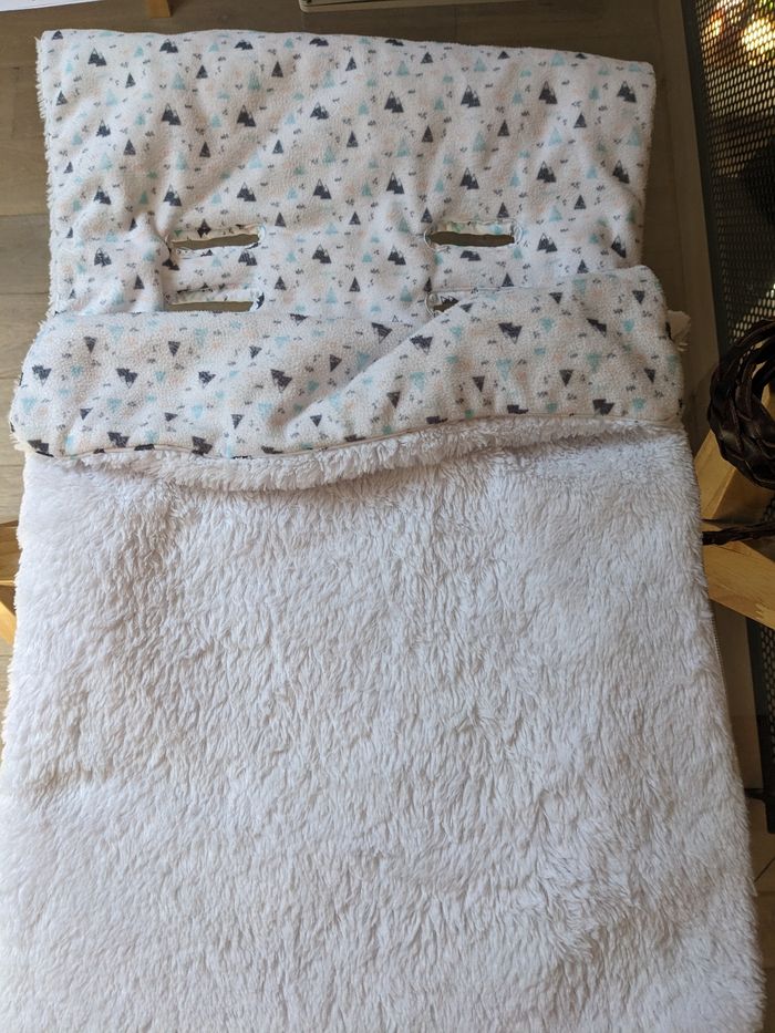 Nid d'ange blanc pour pour poussette et cosy - photo numéro 2