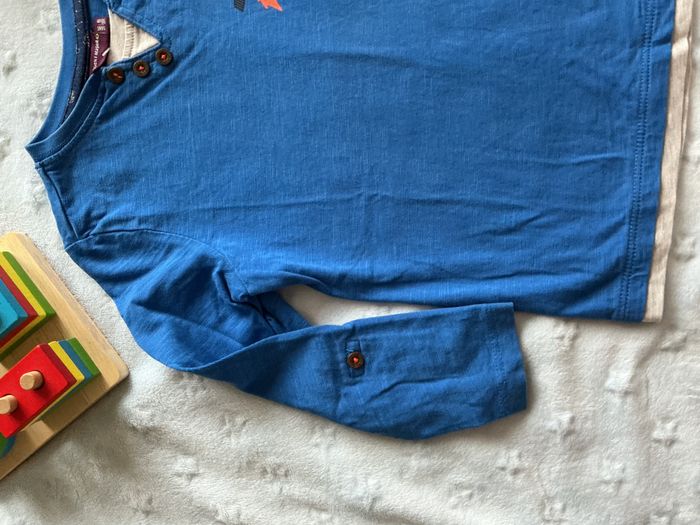 teeshirt manches longues bleu dessin poitrine 3 ans sergent major - photo numéro 5