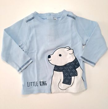 Pull ours blanc 12 mois