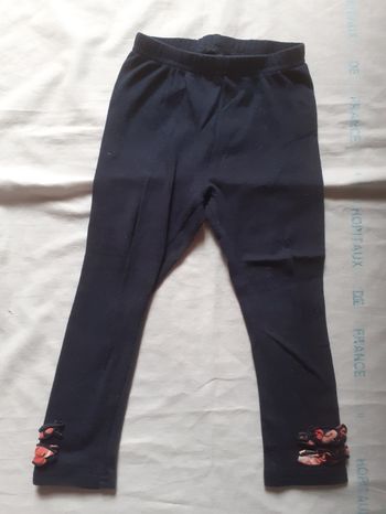 Legging marine froufrou au bas
