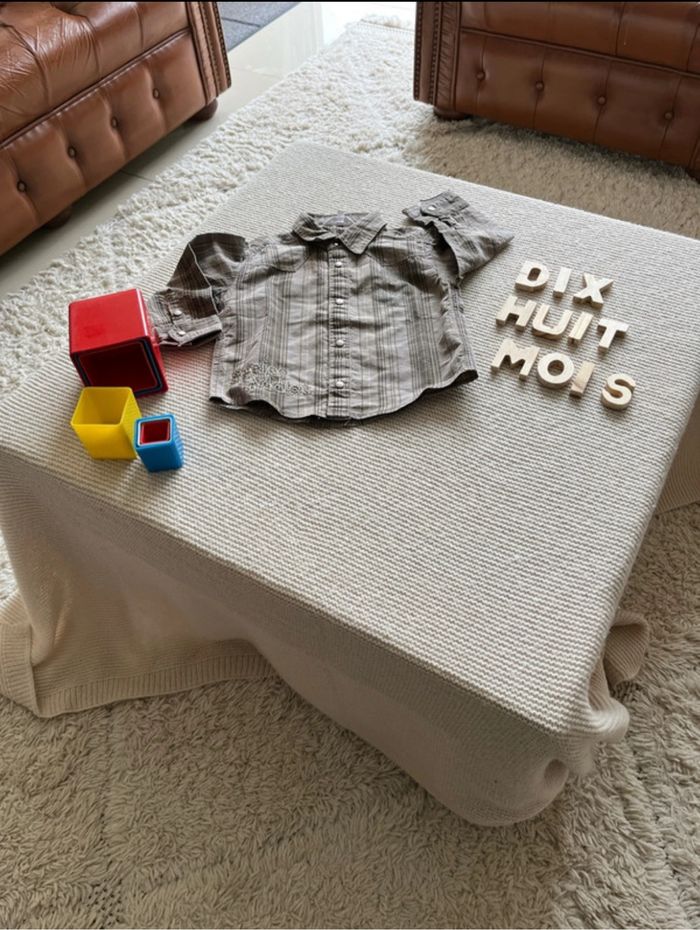 Chemise à carreaux taille 18 mois - photo numéro 2