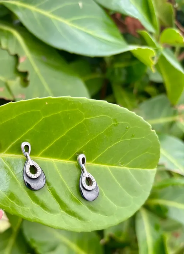 Boucles d’oreilles gouttes pendantes - photo numéro 2