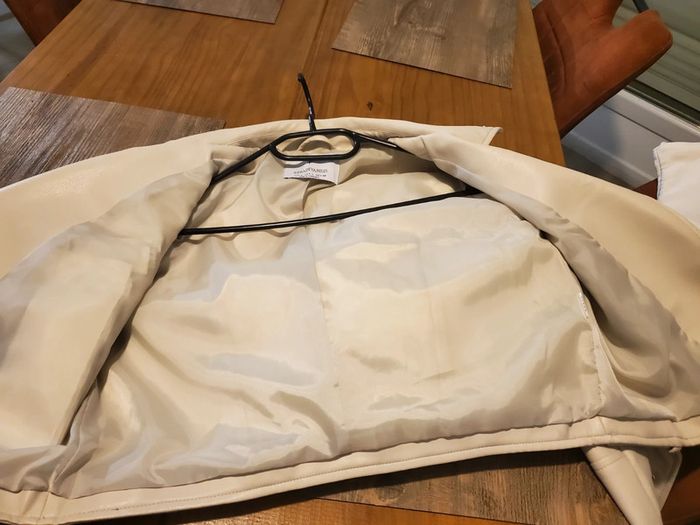 Blouson perfecto neuf crème taille L - photo numéro 3