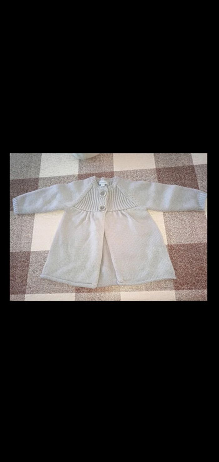 Gilet 2 boutons gris Tex 6 mois