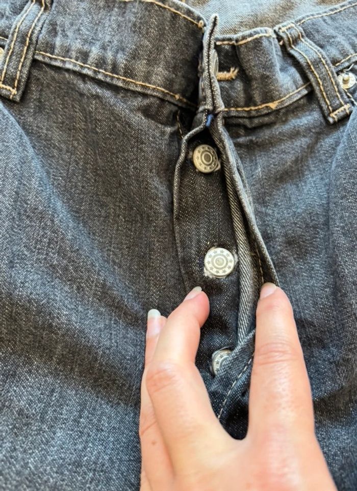 Jean homme gris brut taille 2XL/50 y2k 00s – coupe loose droite – 100% coton - photo numéro 6