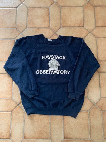 Crewneck sweat printed unisexe made in usa Hanes vintage Haystack observatory États Unis 90s