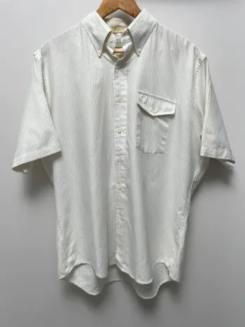 LL Bean Striped shirt short sleeves vintage made in USA 🇺🇸