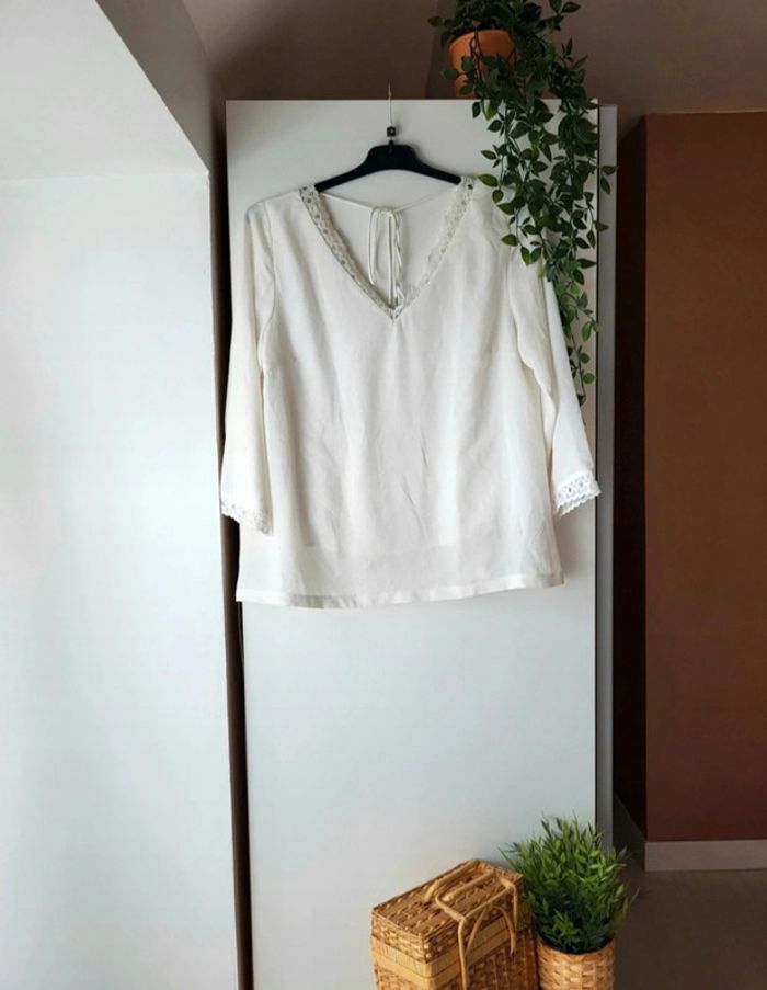 🌼 Jolie blouse femme taille 38, Y'Coo Paris (Blanc) 🌼 - photo numéro 2