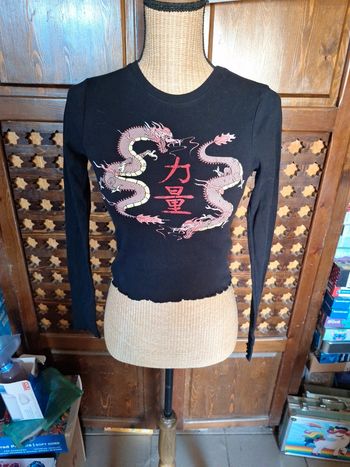 Tee-shirt dragon chinois XS <>