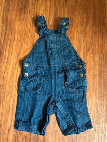 Salopette short bleu