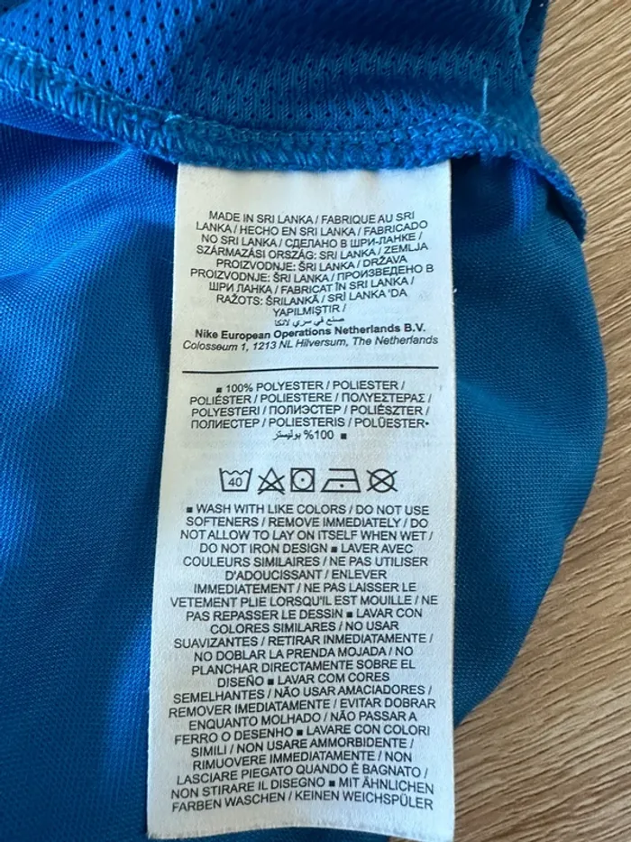 Maillot de foot bleu Nike - photo numéro 5
