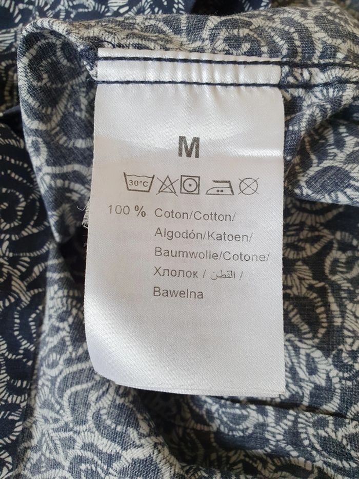 Chemise bleue à motifs easy slim - Brice - Taille M - photo numéro 7
