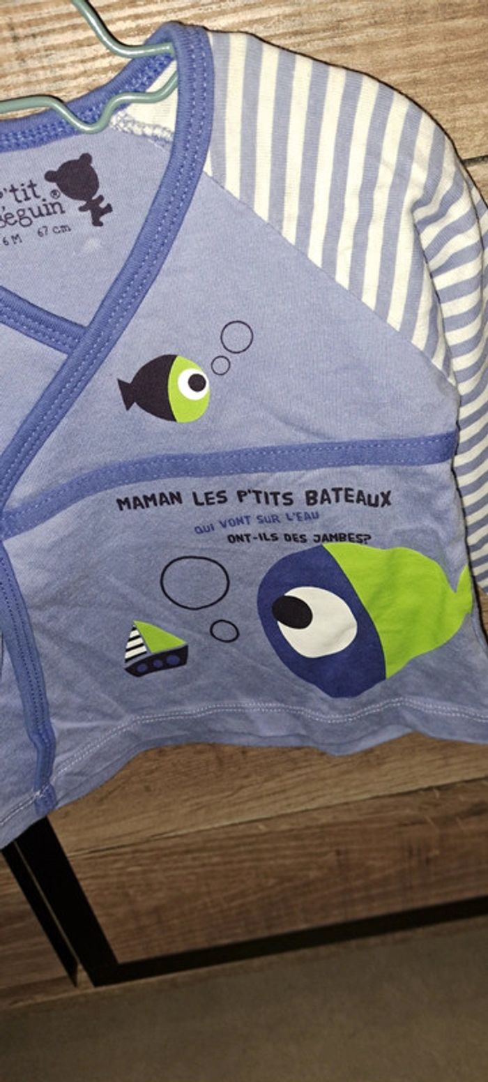 Tee-shirt manches longues Petit Béguin 6 mois - photo numéro 2