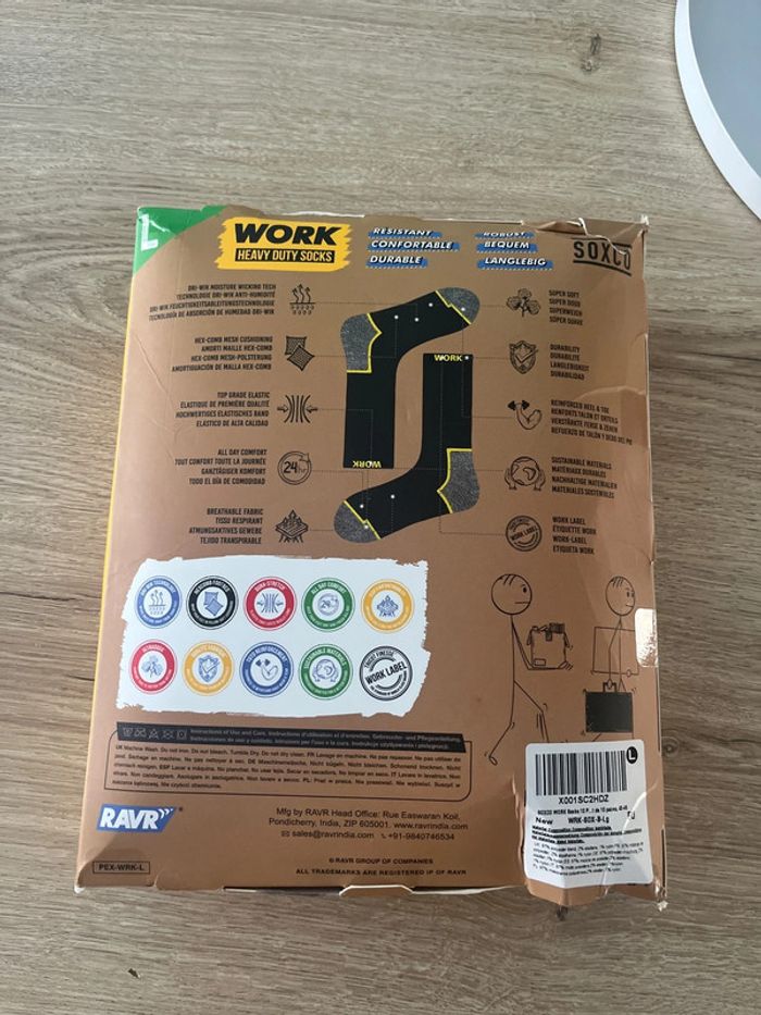 Lot de 10 paires de chaussettes Soxco neuve taille 43-46 - photo numéro 4